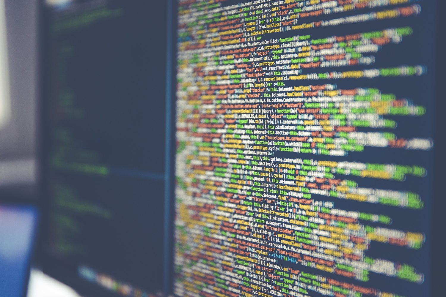 Source code on a screen — context photograph